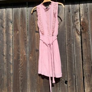 "Mine" Pink High Collar Dress